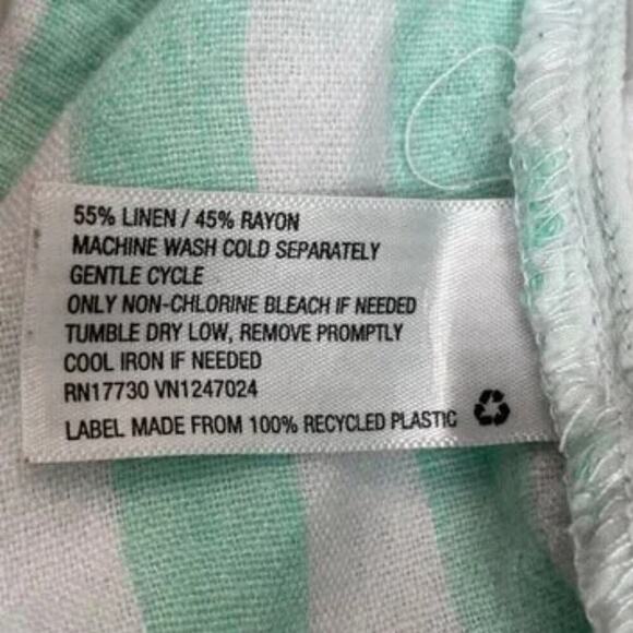 Stoney Clover Lane x Target Paperbag Shorts Mint Green White Striped Women Med - Picture 8 of 11
